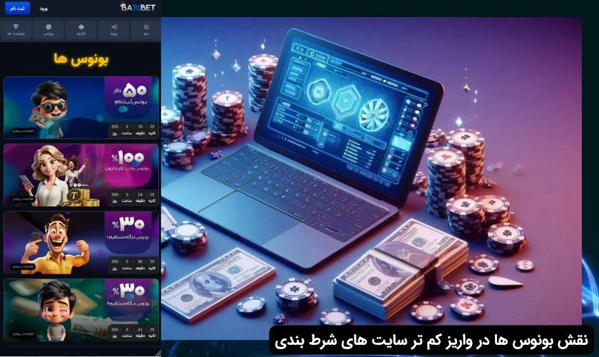 بونوس های سایت شرط بندی با واریز کم